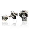 Image 2 : 14KT White Gold 0.38ctw Diamond Stud Earrings