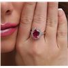 Image 6 : 14KT White Gold 3.25ct Rubellite and Diamond Ring