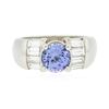 Image 3 : Platinum 1.63ct Tanzanite and Diamond Ring