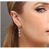Image 2 : 14KT White Gold 0.99ctw Diamond Earrings