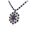 Image 8 : 14KT White Gold 71.36ctw Sapphire and Diamond Necklace