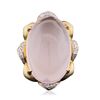 Image 3 : 10KT Yellow Gold 29.34ct Rose Quartz and Diamond Ring