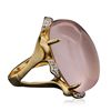 Image 4 : 10KT Yellow Gold 29.34ct Rose Quartz and Diamond Ring