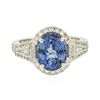 Image 3 : 14KT White Gold 3.03ct Tanzanite and Diamond Ring