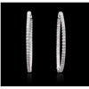 Image 3 : 14KT White Gold 1.33ctw Diamond Earrings