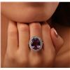 Image 2 : 14KT White Gold 7.92ct Amethyst and Diamond Ring