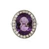 Image 3 : 14KT White Gold 7.92ct Amethyst and Diamond Ring