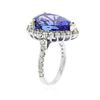 Image 6 : 14KT White Gold 9.90ct GIA Certified Tanzanite and Diamond Ring