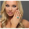 Image 5 : 14KT White Gold 3.81ct Emerald and Diamond Ring