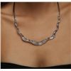 Image 2 : 18KT White Gold 6.14ctw Diamond Necklace