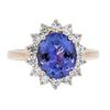 Image 1 : 14KT Rose Gold 2.63ct Tanzanite and Diamond Ring