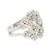Image 2 : 14KT White Gold 0.86ctw Diamond Ring