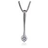 Image 1 : 14KT White Gold 0.25ctw Diamond Pendant With Chain