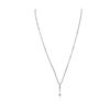 Image 2 : 14KT White Gold 0.25ctw Diamond Pendant With Chain