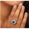 Image 2 : 14KT White Gold 2.38ct Tanzanite and Diamond Ring