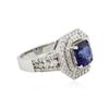 Image 4 : 14KT White Gold 2.38ct Tanzanite and Diamond Ring