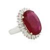 Image 4 : 14KT White Gold 11.82ct Ruby and Diamond Ring