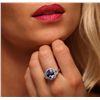 Image 5 : 14KT White Gold 3.85ct Tanzanite and Diamond Ring