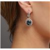 Image 1 : 14KT White Gold 11.56ctw Topaz and Diamond Earrings