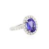 Image 4 : 14KT White Gold 3.35ct Tanzanite and Diamond Ring