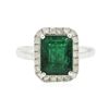 Image 3 : 14KT White Gold 3.50ct Emerald and Diamond Ring