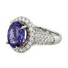 Image 2 : 14KT Two-Tone Gold 4.22ct Tanzanite and Diamond Ring