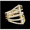 Image 4 : 14KT Yellow Gold 1.00ctw Diamond Ring