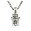 Image 3 : 14KT White Gold 0.97ct Diamond Pendant With Chain