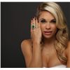 Image 1 : 14KT Two-Tone Gold 9.47ct Emerald and Diamond Ring