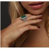 Image 5 : 14KT Two-Tone Gold 9.47ct Emerald and Diamond Ring
