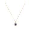 Image 3 : 14KT Yellow Gold 4.20ct Tanzanite and Diamond Pendant With Chain