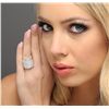 Image 2 : 14KT White Gold 8.10ctw Diamond Ring