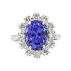 Image 3 : 14KT White Gold 4.25ct Tanzanite and Diamond Ring