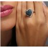 Image 1 : 18KT White Gold 1.42ctw Blue Diamond Ring