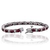 Image 9 : 14KT White Gold 7.35ctw Ruby and Diamond Bracelet