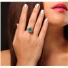 Image 1 : 14KT White Gold 1.76ct Emerald and Diamond Ring