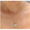 Image 5 : 14KT Yellow Gold 0.85ctw Diamond Heart Pendant With Chain