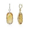 Image 4 : 14KT Yellow Gold 55.54ctw Citrine and Diamond Earrings