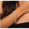 Image 5 : 14KT White Gold 7.89ctw Diamond Tennis  Bracelet