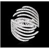Image 1 : 14KT White Gold 0.68ctw Diamond Ring