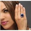 Image 7 : 14KT White Gold GIA Certified 30.20ct Tanzanite and Diamond Ring