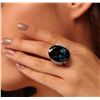 Image 5 : 14KT White Gold 40.61ct Blue Topaz and Diamond Ring