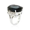 Image 6 : 14KT White Gold 40.61ct Blue Topaz and Diamond Ring