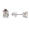 Image 2 : 14KT White Gold 1.21ctw Diamond Solitaire Earrings
