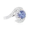 Image 4 : 14KT White Gold 1.78ct Tanzanite and Diamond Ring