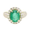 Image 1 : 14KT Yellow Gold 2.13ct Emerald and Diamond Ring