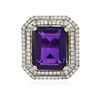 Image 3 : 14KT Two-Tone 11.31ct Amethyst and Diamond Ring