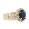 Image 4 : 14KT Yellow Gold 4.15ct Sapphire and Diamond Ring