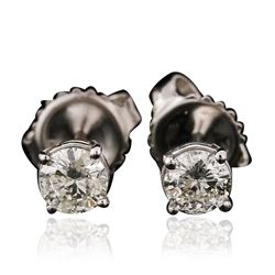 14KT White Gold 0.57ctw Diamond Stud Earrings