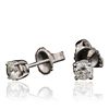 Image 2 : 14KT White Gold 0.57ctw Diamond Stud Earrings